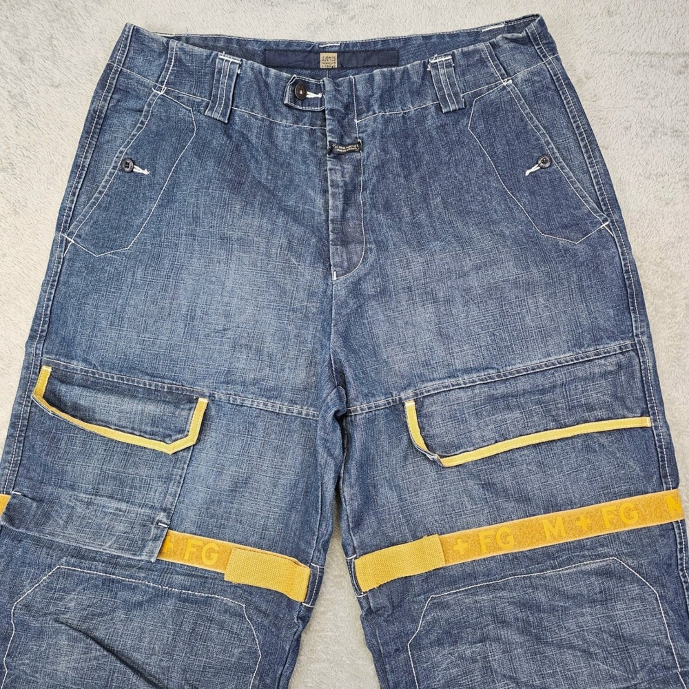 Vintage Girbaud Shuttle Tape Jeans 38x33.5 90s Y2K Cargo Baggy Skater Baggy - Picture 2 of 10